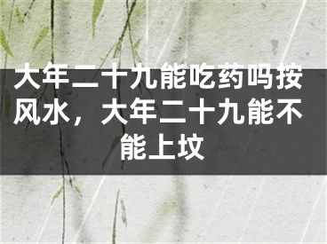 大年二十九能吃药吗按风水，大年二十九能不能上坟