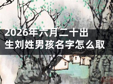 2026年六月二十出生刘姓男孩名字怎么取