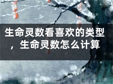 生命灵数看喜欢的类型，生命灵数怎么计算
