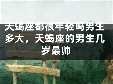 天蝎座都很年轻吗男生多大，天蝎座的男生几岁最帅