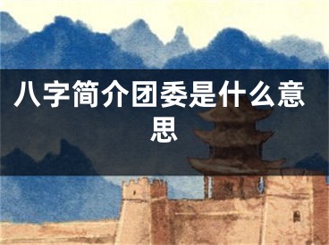 八字简介团委是什么意思