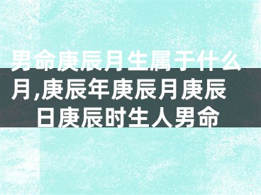 男命庚辰月生属于什么月,庚辰年庚辰月庚辰日庚辰时生人男命