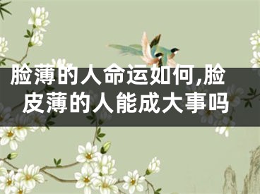 脸薄的人命运如何,脸皮薄的人能成大事吗