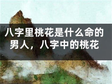 八字里桃花是什么命的男人，八字中的桃花