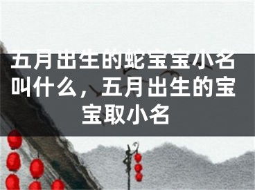 五月出生的蛇宝宝小名叫什么，五月出生的宝宝取小名
