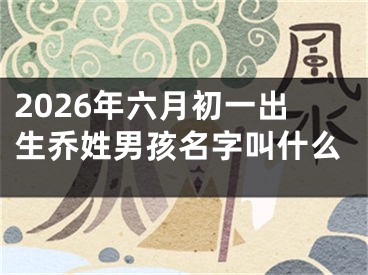 2026年六月初一出生乔姓男孩名字叫什么