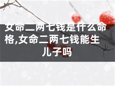 女命二两七钱是什么命格,女命二两七钱能生儿子吗