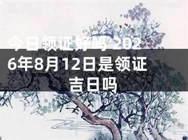 今日领证好吗 2026年8月12日是领证吉日吗