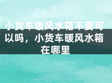 小货车暖风水箱不要可以吗，小货车暖风水箱在哪里