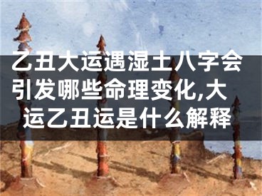 乙丑大运遇湿土八字会引发哪些命理变化,大运乙丑运是什么解释