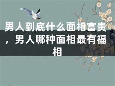 男人到底什么面相富贵，男人哪种面相最有福相