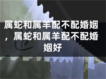 属蛇和属羊配不配婚姻，属蛇和属羊配不配婚姻好