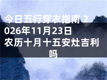 今日五行穿衣指南 2026年11月23日农历十月十五安灶吉利吗