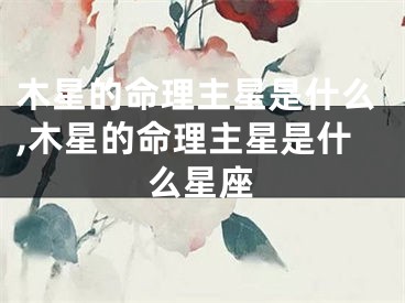 木星的命理主星是什么,木星的命理主星是什么星座