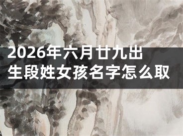 2026年六月廿九出生段姓女孩名字怎么取