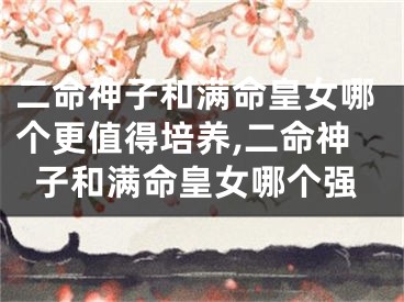 二命神子和满命皇女哪个更值得培养,二命神子和满命皇女哪个强