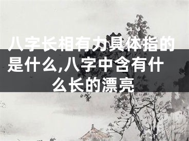 八字长相有力具体指的是什么,八字中含有什么长的漂亮