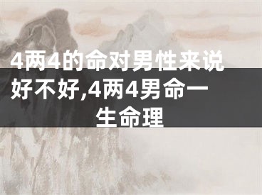 4两4的命对男性来说好不好,4两4男命一生命理