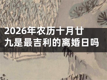 2026年农历十月廿九是最吉利的离婚日吗