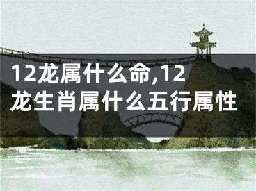 12龙属什么命,12龙生肖属什么五行属性