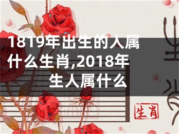 1819年出生的人属什么生肖,2018年生人属什么