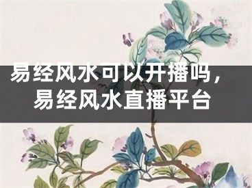 易经风水可以开播吗，易经风水直播平台