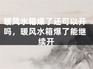 暖风水箱爆了还可以开吗，暖风水箱爆了能继续开