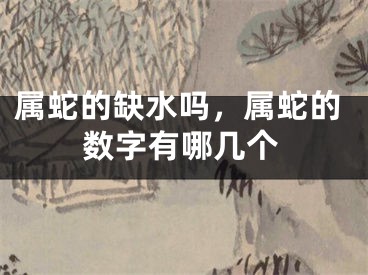 属蛇的缺水吗，属蛇的数字有哪几个