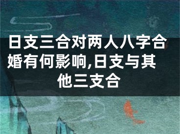 日支三合对两人八字合婚有何影响,日支与其他三支合