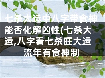 七杀大运中八字带食神能否化解凶性(七杀大运,八字看七杀旺大运流年有食神制