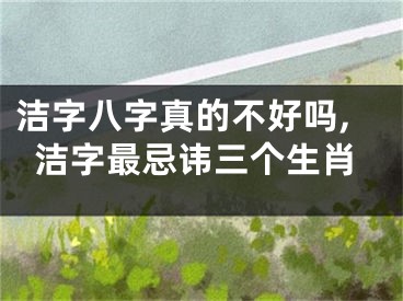 洁字八字真的不好吗,洁字最忌讳三个生肖