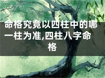 命格究竟以四柱中的哪一柱为准,四柱八字命格