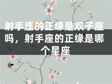 射手座的正缘是双子座吗，射手座的正缘是哪个星座