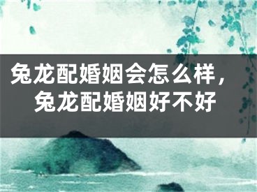 兔龙配婚姻会怎么样，兔龙配婚姻好不好