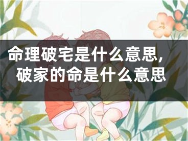 命理破宅是什么意思,破家的命是什么意思