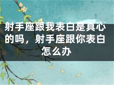 射手座跟我表白是真心的吗，射手座跟你表白怎么办
