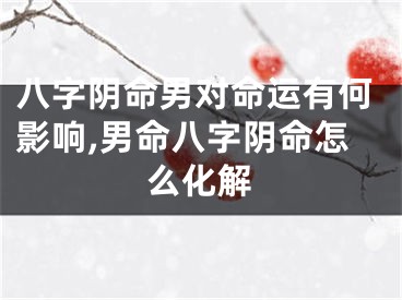 八字阴命男对命运有何影响,男命八字阴命怎么化解