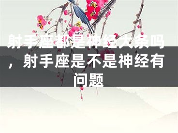 射手座都是神经大条吗，射手座是不是神经有问题