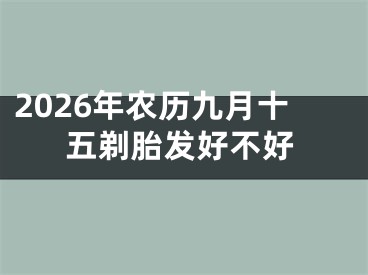 2026年农历九月十五剃胎发好不好