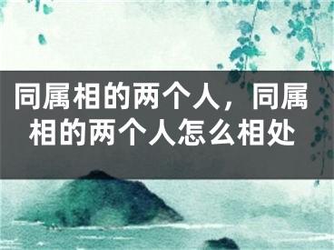 同属相的两个人，同属相的两个人怎么相处