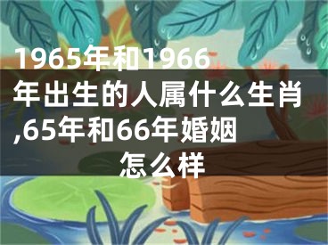 1965年和1966年出生的人属什么生肖,65年和66年婚姻怎么样
