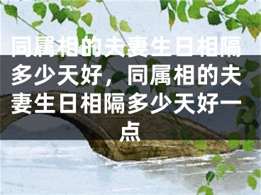 同属相的夫妻生日相隔多少天好，同属相的夫妻生日相隔多少天好一点