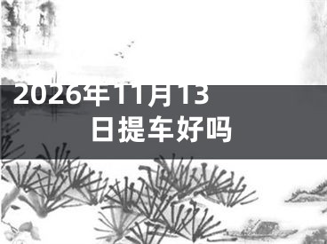 2026年11月13日提车好吗