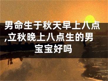 男命生于秋天早上八点,立秋晚上八点生的男宝宝好吗