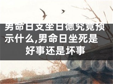 男命日支坐日德究竟预示什么,男命日坐死是好事还是坏事