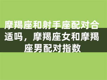 摩羯座和射手座配对合适吗，摩羯座女和摩羯座男配对指数