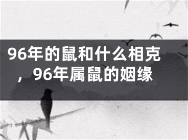 96年的鼠和什么相克，96年属鼠的姻缘