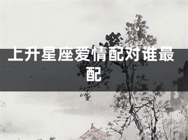 上升星座爱情配对谁最配