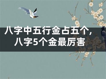 八字中五行金占五个,八字5个金最厉害