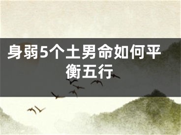 身弱5个土男命如何平衡五行